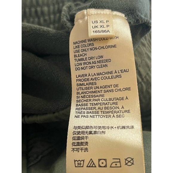 Anthropologie Army Green “Moss” Snap Waist Joggers NWT Size XLP - Picture 7 of 12